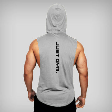 Men sleeveless loose hoodie
