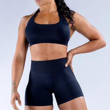Women's 2 Pieces Seamless Impact Yoga Set(Leggings, Shorts, Bra)