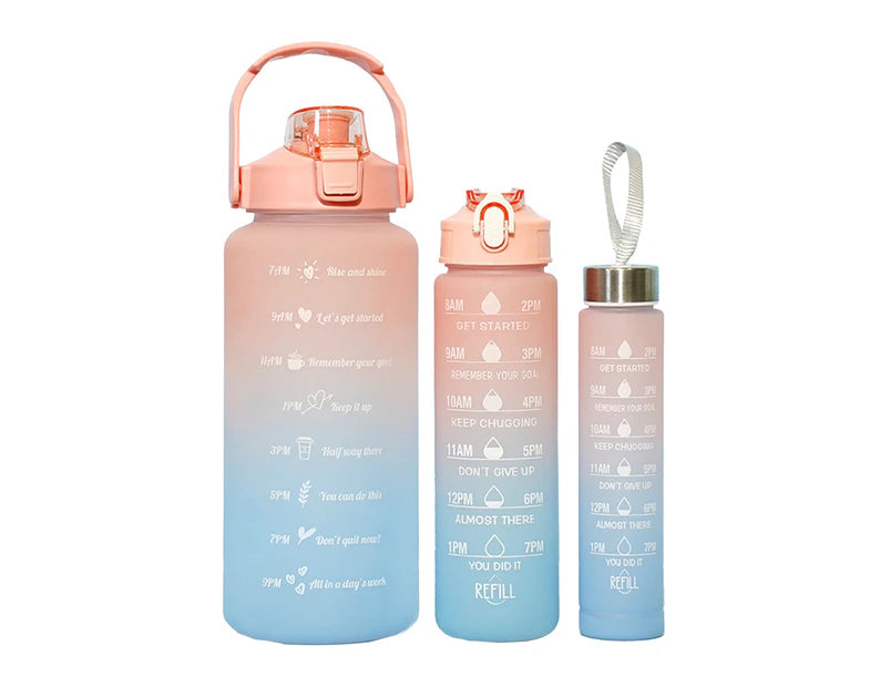 Motivational Sports Water Bottle with Time Marker